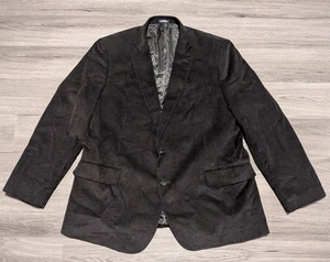 Stafford Signature Herren Schwarz Cord Ellenbogen Patch Sport Mantel Größe 50R - Bild 1 von 9