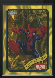 Spider-Ham 2025 Topps Chrome Marvel MCU Yellow Lava Refractor Card #142 - Bild 1 von 2