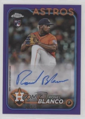 2024 Topps Chrome Update Purple Refractor /250 Ronel Blanco Rookie Auto RC - Image 1 of 2