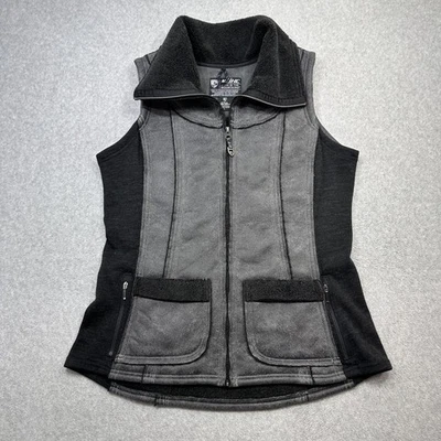 Chaleco Kuhl Projekt Dani Sherpa Mujer L Gris Forrado Bolsillos con Cremallera Imitación Cuero Lana Foto 1 de 4