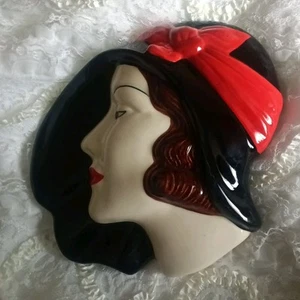 art deco lady wall plaque - Picture 1 of 5