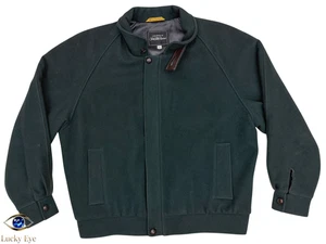 Vintage Saks Fifth Avenue Wool Bomber Jacket Men’s Size 42 Green Made in USA - Picture 1 of 11