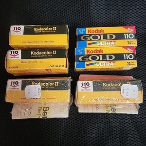 2- Kodak 110 and 4 Kodacolor II 110 Film EXPIRED Sealed Never Opened - Picture 1 of 2