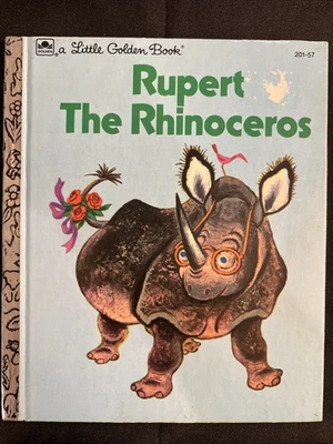 Vtg A Little Golden Book Rupert The Rhinoceros 201-57 1960 #5054 - Image 1 of 4