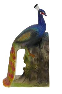 Pacific Japan Colorful Ceramic Peacock Figurine - Picture 1 of 12