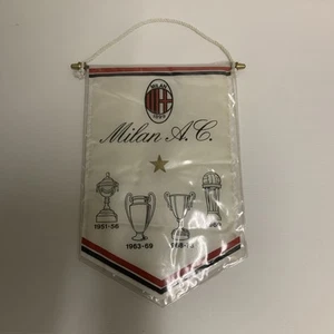 Vintage Milan AC Italy Football Club Pennant / Flag Soccer Italy - Picture 1 of 4
