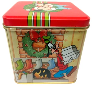 The Tin Box Company Disney Christmas Mickey & Minnie Mouse Square 4" x 4.5" - Picture 1 of 15