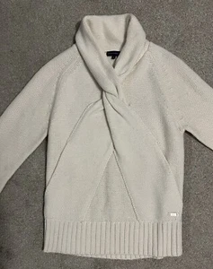 Adolfo Dominguez Pullover Sweater Cream Medium Woman Wool Acrylic Blend - Picture 1 of 12