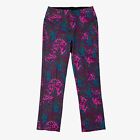 Soft Surroundings Pants Womens PS Petite Small Bordeaux Floral Pull On Stretch