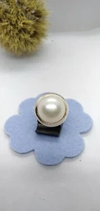 Anillo Perla Agua Dulce Plata MM 13 Regulable Mis 14 Artesanal Arti - Bild 1 von 4