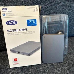 Stylish LaCie LaCie Mobile Drive 2TB USB-C/3.0: Big Storage, Small Size. - Afbeelding 1 van 13