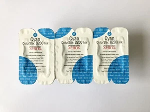 GENUINE AUTHENTIC XEROX 8200 CYAN INK STICKS X 3 - Picture 1 of 1