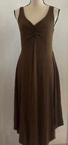 Sozy Soft Bamboo Sarah Dress Sleeveless Chocolate Size Large - Picture 1 of 11