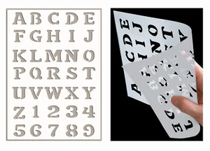 Block Alphabet Schablone A-Z Großbuchstabe Zahl Buchstabe Malerei Wandmöbel Kunst AL12 - Bild 1 von 23