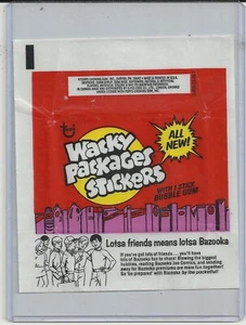 Pegatinas Wacky Packages 1976 vintage: Serie 16 (Topps) "Envoltura de cera" VERSIÓN 1 - Imagen 1 de 2