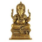 Ganesha Brass Statue Figurine Ganesh Ji Religious Sculpture Idol  (Medium)