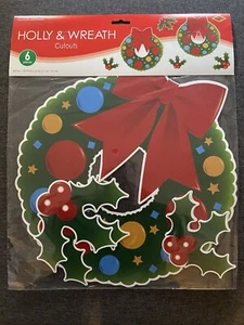 Holly and Wreath Cutouts New 2024 item - Picture 1 of 6