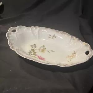 antique ct germany carl tielsch Large 13 1/2 In Handled Bowl - Picture 1 of 10