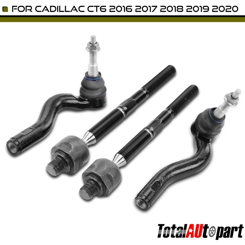 4x Conjunto de extremo de varilla de amarre para Cadillac CT6 2016 2017 2018 2019 2020 interior y exterior Foto 1 de 4
