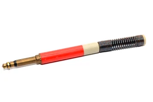 Nostalgie-Telefon-Stecker / Klinken-Stecker mit Kabelknickschutz, 6 mm, NOS - Picture 1 of 10