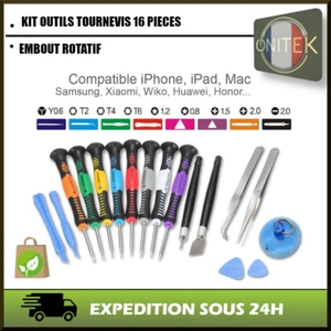 KIT OUTILS TOURNEVIS MACBOOK AIR PRO DEMONTAGE REPARATION PC ORDINATEUR PORTABLE - Foto 1 di 4