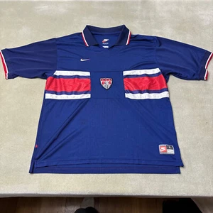 Vintage USA National Team Soccer Jersey Mens Large Blue 1995/96 Away Nike - Bild 1 von 13