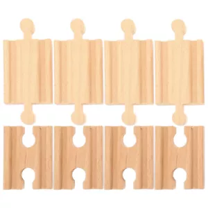 8pcs Wooden Train Tracks for Creative Train Construction and Play - Picture 1 of 12