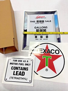 Texaco Vintage Gas Pump Sticker kit for Door Mural/Fridge Wrap great 4  Man Cave - Picture 1 of 5