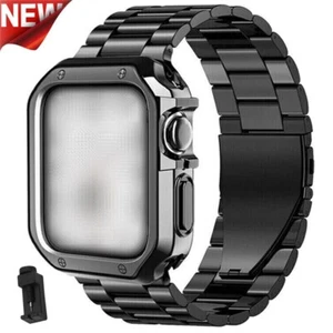 Edelstahl Armband Mit Schutzhülle Für Apple Watch Series 9/8/7/6/5/4/3/SE Ultra - Bild 1 von 13