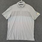 Travis Mathew Polo Shirt Mens 2Xl Xxl Gray Pima Cotton Polyester Short Sleeve