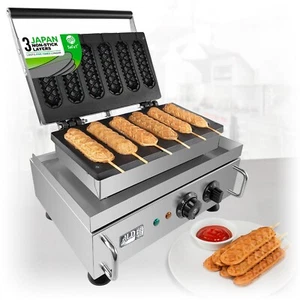 ALDKitchen Waffle Stick Maker | Corn Dog Waffle Maker | 6 PCS Hotdog Waffles - Picture 1 of 9
