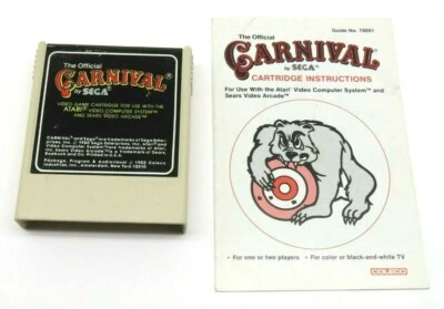 Carnival (Atari 2600, 1982) By Coleco (Cartridge & Manual) NTSC - Image 1 of 4