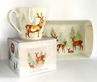 Forest Family Large Breakfast MUG and TRAY  Festive scene Stag, Doe & Foal