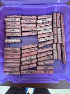 Rollos variedad centavos Lincoln 1960-1977 divididos en 10 lotes - Imagen 1 de 10