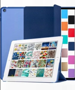 🔥Apple iPad Mini Case Dual Fold Gen 5 Nvy Blue Tablet Cases Microfiber Silicone - Picture 1 of 11