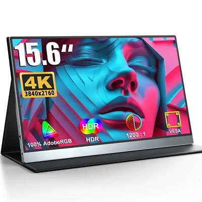 UPERFECT True 4K Tragbarer Monitore 15,6 Zoll UHD USB C Display 100% Adobe RGB  - Bild 1 von 4