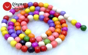 4-4.5mm Cuentas redondas multicolor TURQUESA para joyería Strand 15"-los518 - Imagen 1 de 5