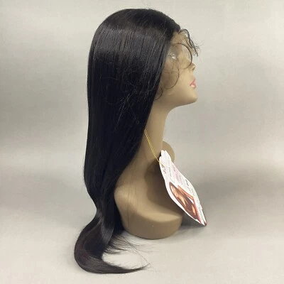 Peluca delantera de encaje sintético premium recta marrón miel negra Suzie #FS1B/30 Foto 1 de 4