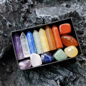 Natural Chakra Obelisk Quartz Crystal Single Point Reiki Minerals Gift Healing - Imagen 1 de 12
