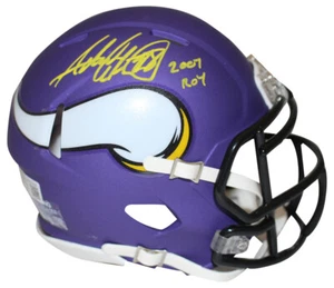 Adrian Peterson Signed Minnesota Vikings Speed Mini Helmet 2007 ROY BAS 37336 - Picture 1 of 4