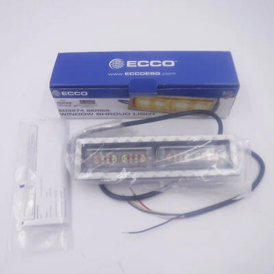 ECCO 7.8" ED397 Series Bolt-On Mount Window Shroud Amber/White LED Strobe Light - Image 1 of 2