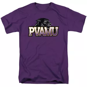 Prairie View A&M University Adult T-Shirt Distressed Primary Logo, Purple, S-4XL - Picture 1 of 6