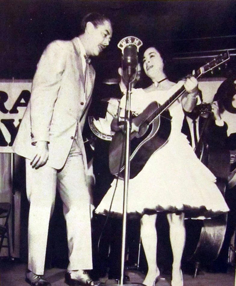 STONEY & WILMA LEE COOPER country fiddle B&W photo Grand Ole Opry 1940s WSM - Image 1 of 1