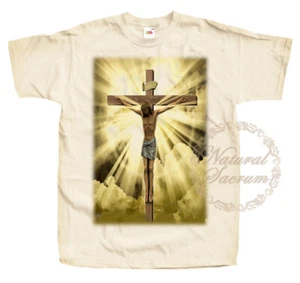 Catholic Natural T-shirt Jesus Christ Son of God V60 Tee Vintage Sizes S - 5XL - Picture 1 of 5