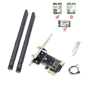 1× M.2/NGFF to PCI-E Board Card M.2 to PCIE WiFi PC adapter For Intel AX200 - Picture 1 of 6