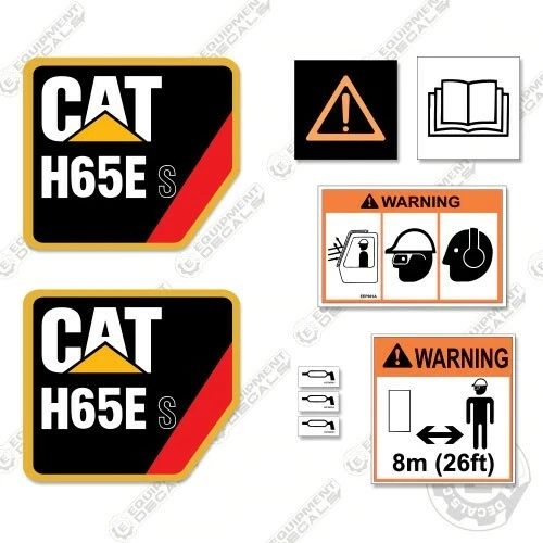 Fits Caterpillar H65ES Decal Kit Hydraulic Hammer Replacement Stickers  - Image 1 of 1