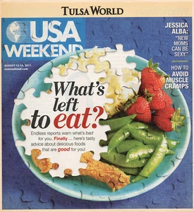 USA WEEKEND August 12-14 2011 What's Left to Eat? Jessica Alba Muscle Cramps - Picture 1 of 1