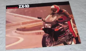 KAWASAKI ZX-10 ZX1000-B2 MOTORCYCLE SALES BROCHURE P/N 99943-1911 ALL-E VIII-IX - Picture 1 of 3