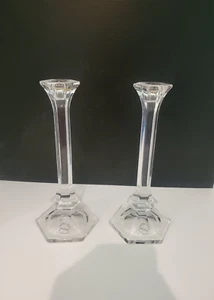 Two Imperial Crystal 10” Candle Stick Holder 24% Lead 1 Lb. 6 Oz. Each - Picture 1 of 6