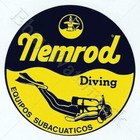 NEMROD Diving decal sticker Aufkleber Diver plongee scuba Tank Tauchen New